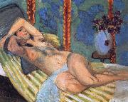 Henri Matisse Nude in front of a blue background oil painting artist